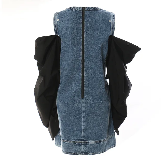 The "Delta" Denim Dress w/Slouch Sleeves | Ready to Ship