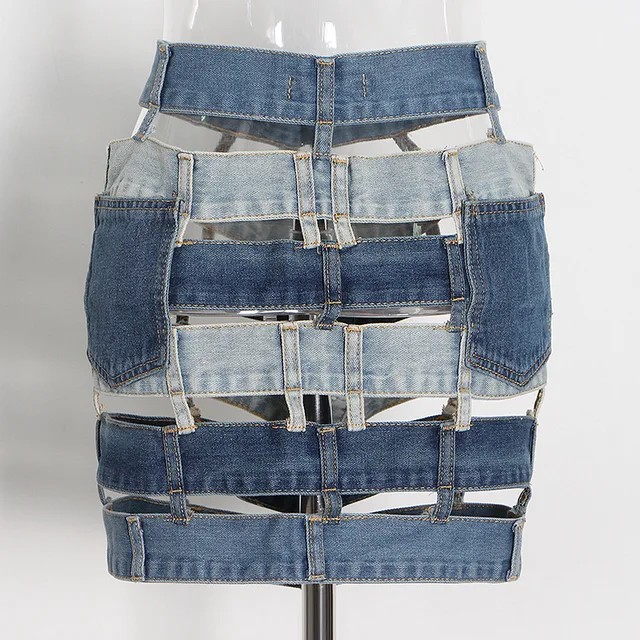 The "Strapped" Denim Mini Skirt/Belt | Ready to Ship