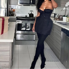 The "Unfinished Business" Dress/Top in Black | Ready to Ship — 40% OFF
