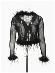 The "Don't Ruffle My Feathers" Top in Black | Ready to Ship — 40% OFF
