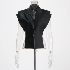The "Kami" Blazer Vest in Black | Ready to Ship — 40% OFF