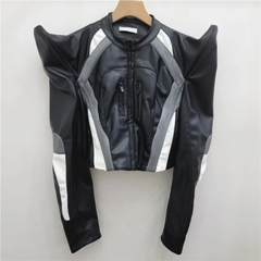 The "Fierce Velocity" Moto Jacket in Black & White – Warehouse Sale | Code: 40%OFF
