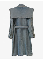 The "Denim Royalty" Oversized Denim Trench | Pre-Order - Ships Between June 20th - June 30th