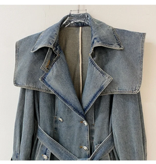 The "Denim Royalty" Oversized Denim Trench | Pre-Order - Ships Between June 20th - June 30th
