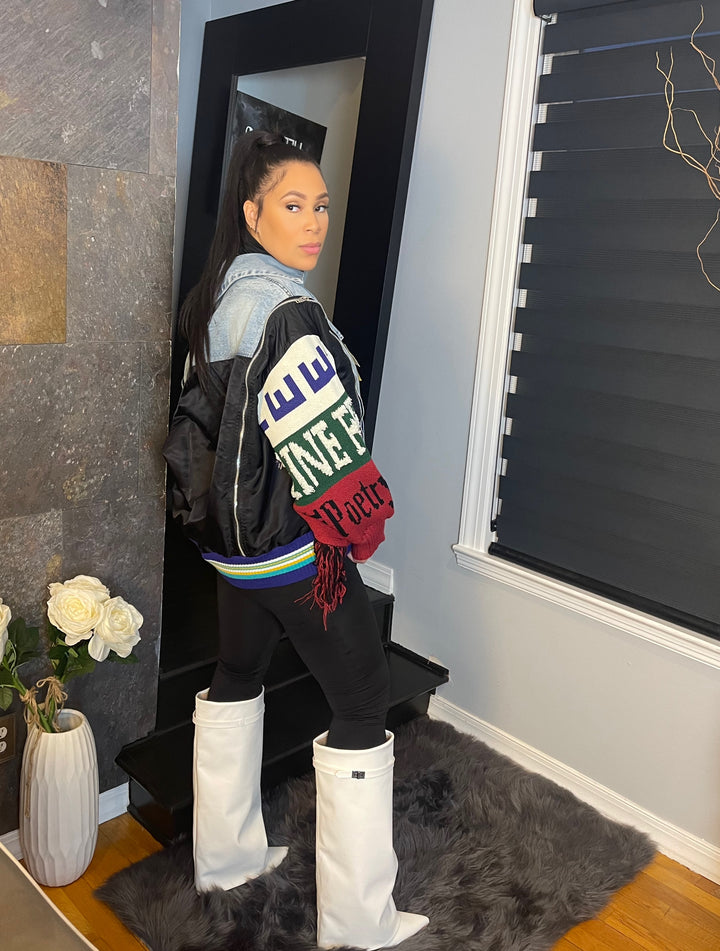 The "Urban Royalty" Oversized Denim Jacket in Blue | Ready to Ship