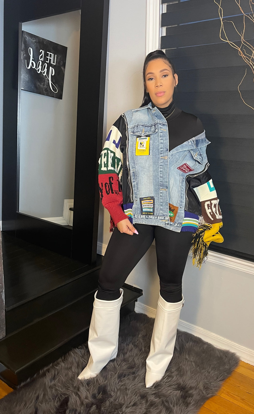 The "Urban Royalty" Oversized Denim Jacket in Blue | Ready to Ship