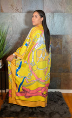 The "Adina" Print Kimono in Yellow | Ready to Ship — 40% OFF