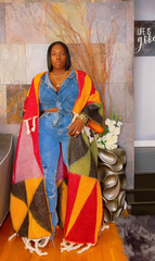 The "Material Girl" Long Kimono Sweater in Multicolor 4 | Pre-Order - Ships Nov 5th - Nov 15th