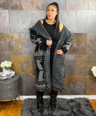 The "Ayla" Oversized Belted Maxi Sweater Cardigan  |Ready to Ship