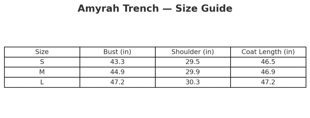 The "Amyrah" Over sized Trench | Pre-Order - Ships Between November 30th - December 20th