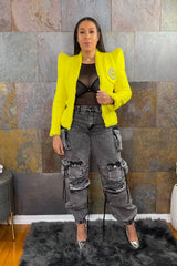 The "Rich Auntie Vibes" Blazer in Yellow | Ready to Ship