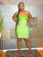 The "Jaida" 2 piece Skirt Set in Lime | Ready to Ship — 40% OFF