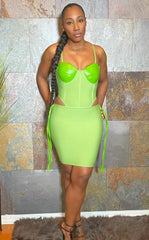 The "Jaida" 2 piece Skirt Set in Lime | Ready to Ship — 40% OFF