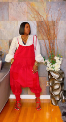 The "Jahzara" Oversized Harem Jumper in Red | Ready to Ship