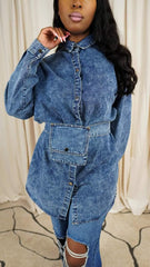 The "Kima" Oversized Denim Shirt | Ready to Ship — 40% OFF