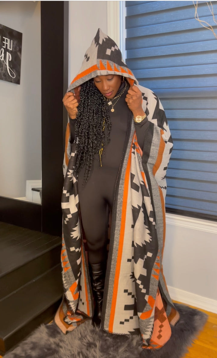 The "Amani" Oversized Hooded Maxi Sweater Cardigan  | Ready to Ship