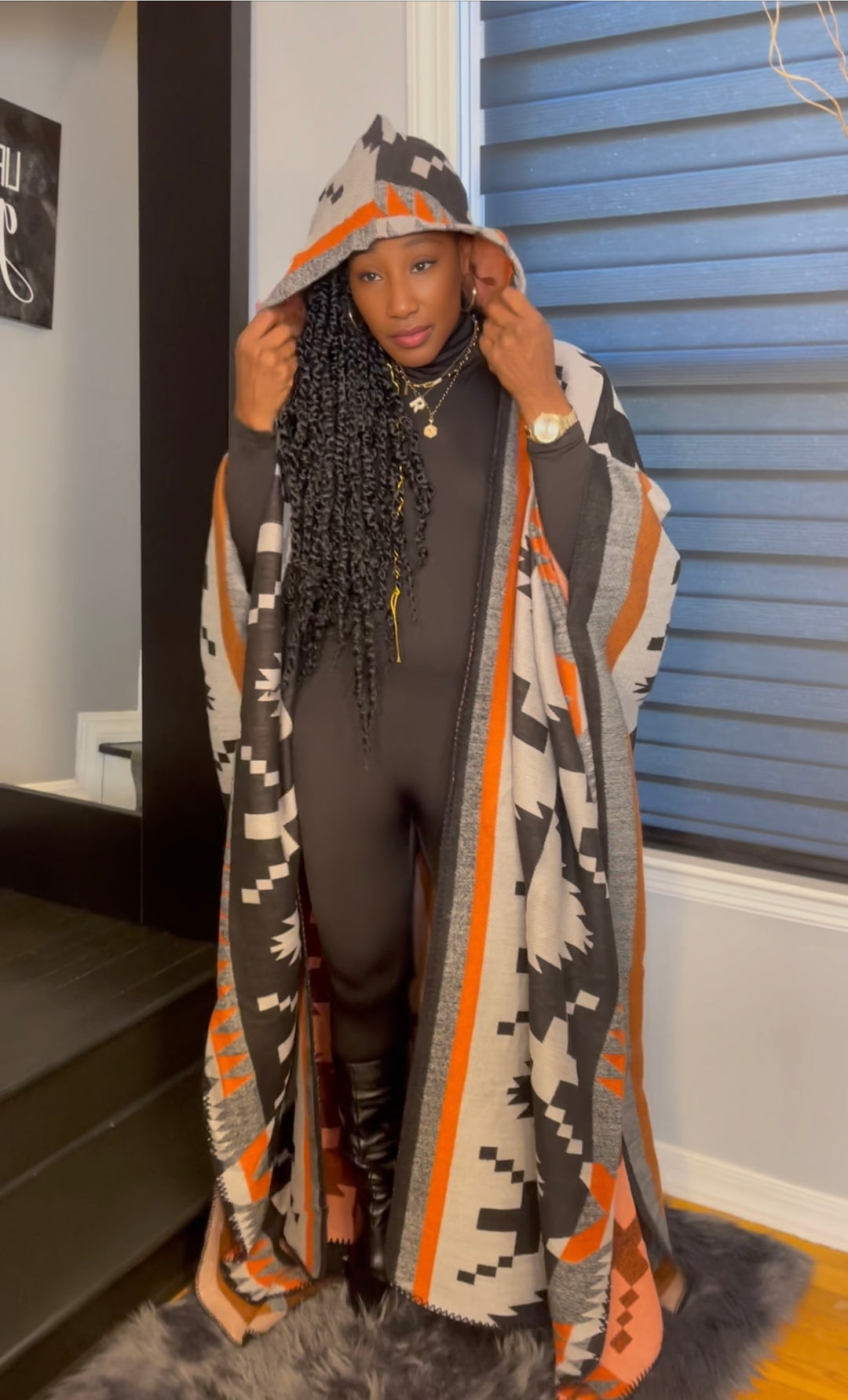 The "Amani" Oversized Hooded Maxi Sweater Cardigan  | Ready to Ship