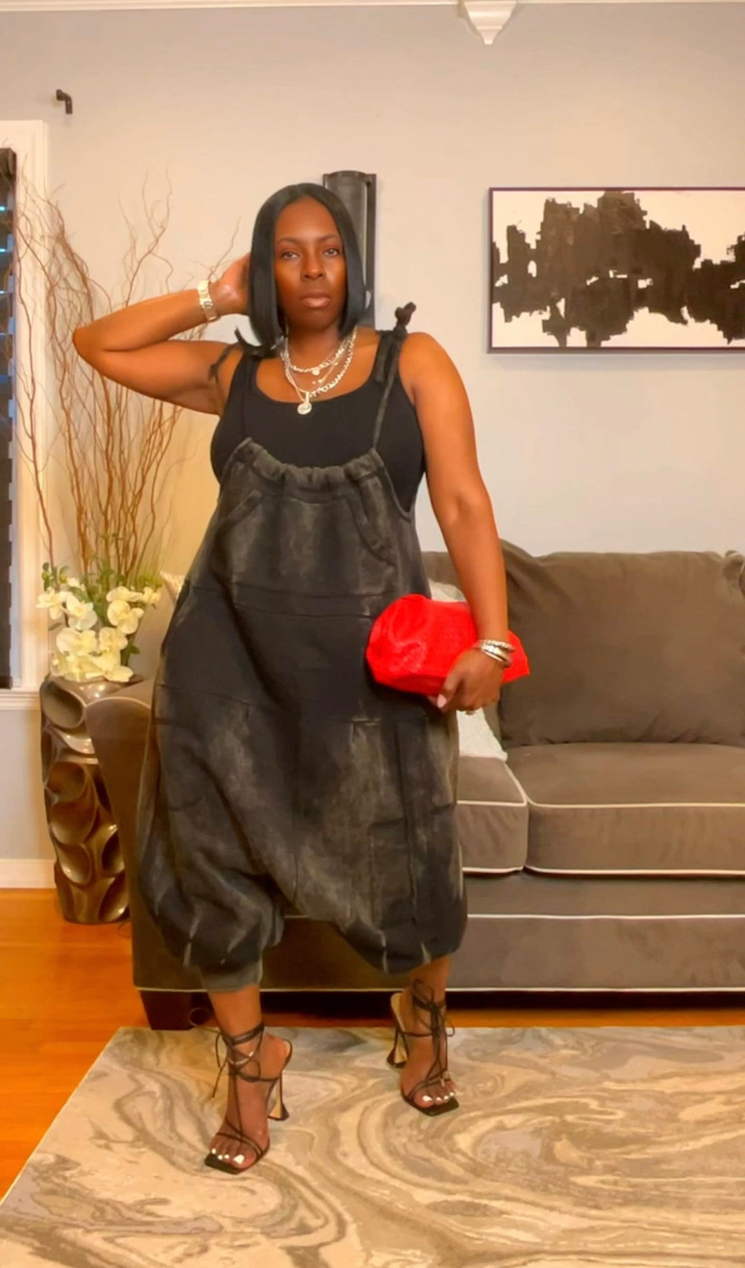 The "Jahzara" Oversized Harem Jumper in Gray