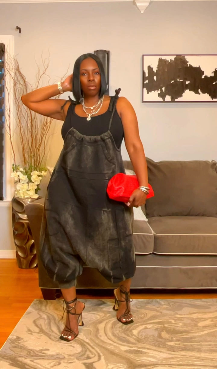 The "Jahzara" Oversized Harem Jumper in Gray