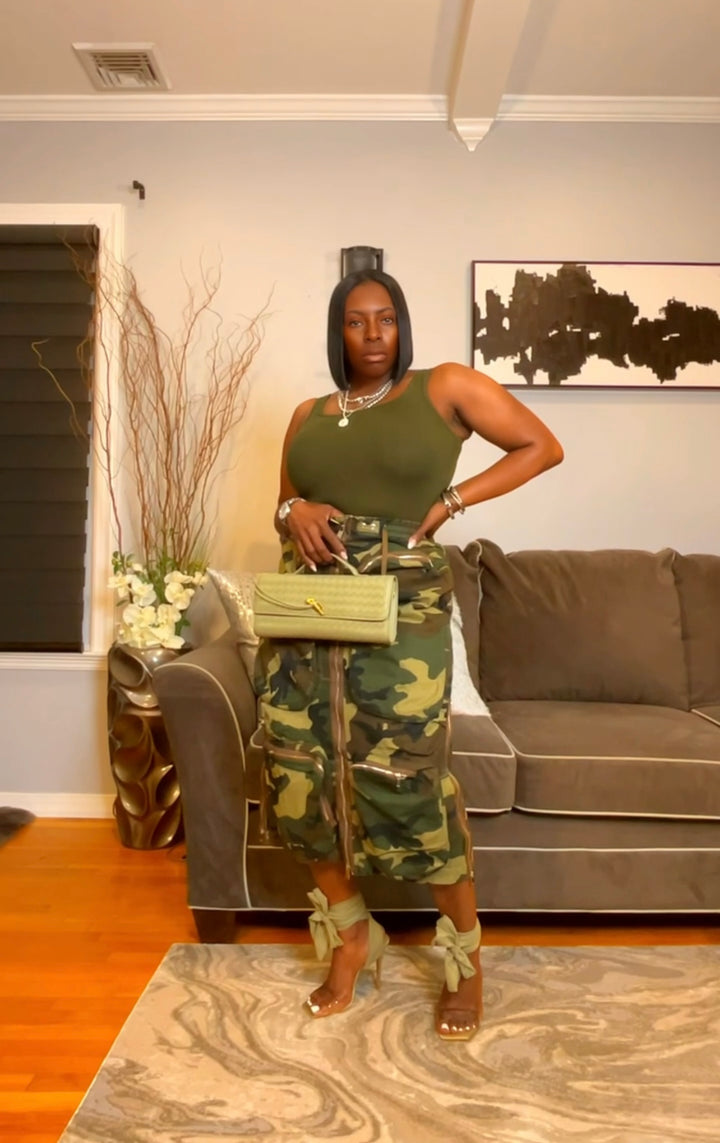 The "TaNisha" Camo Cargo Skirt | Ready to Ship