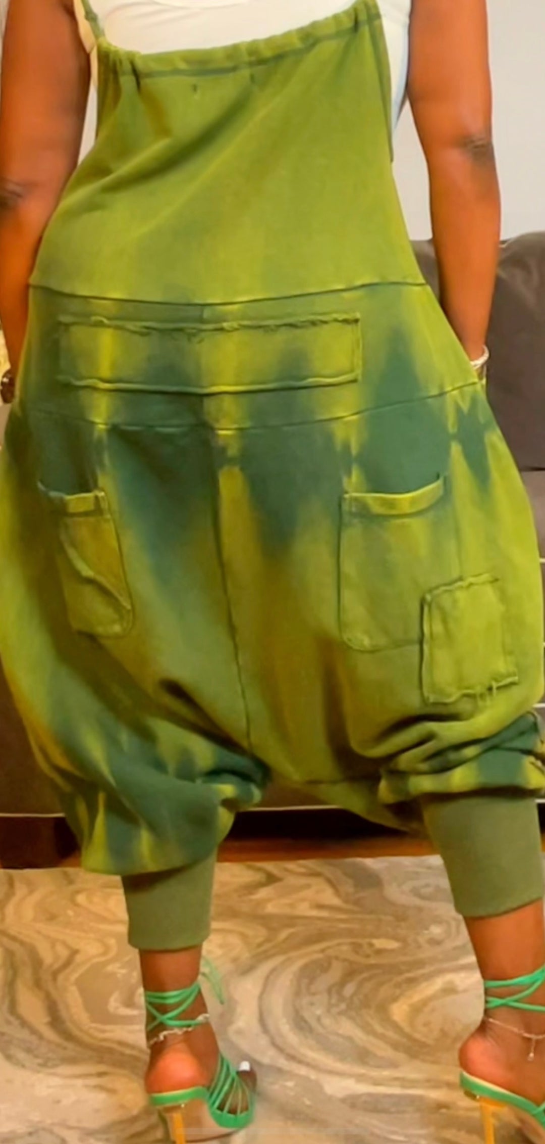 The "Jahzara" Oversized Harem Jumper in Green
