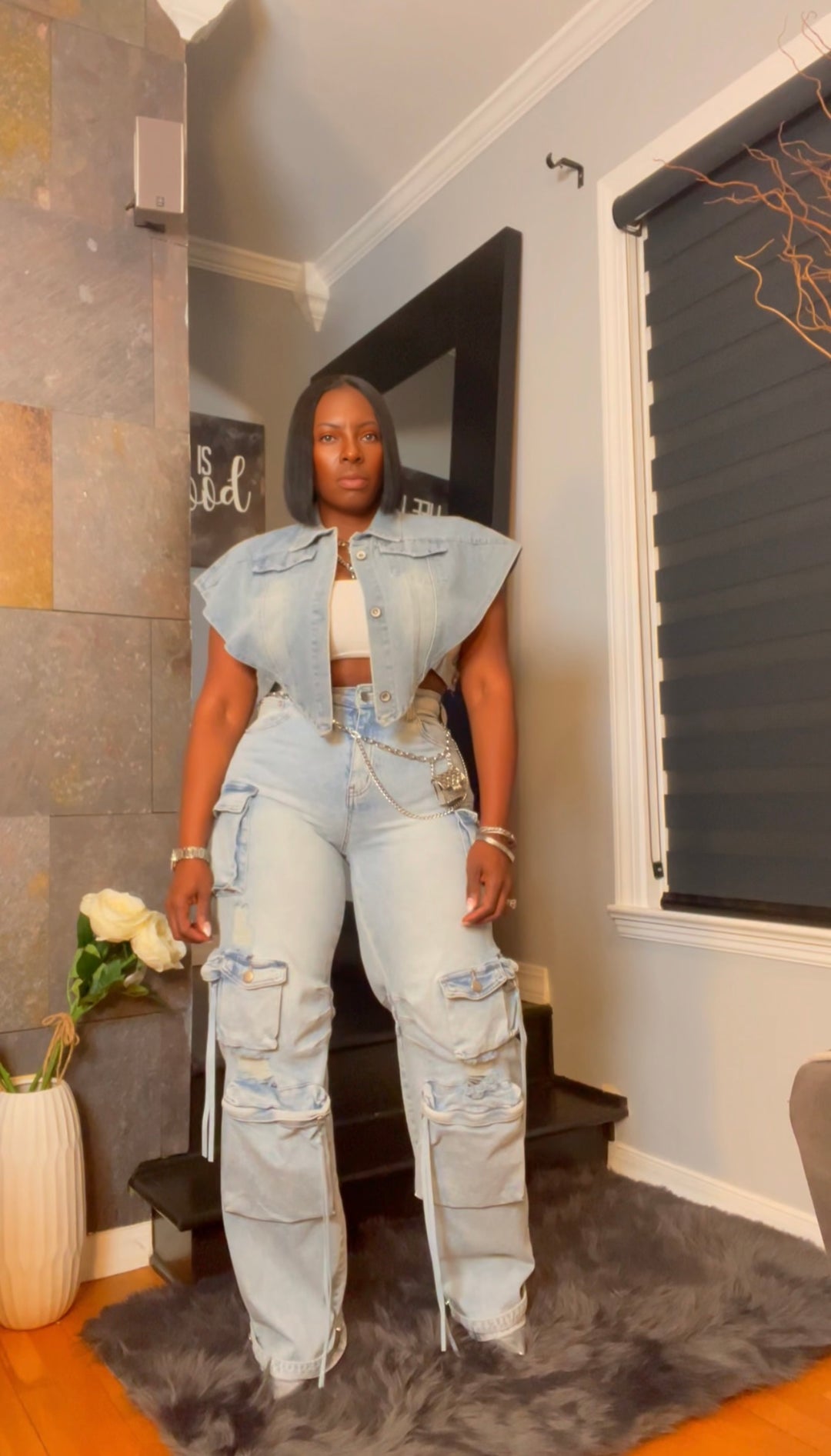 The "Zadaya" Crop Denim Vest – Ready to Ship