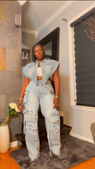 The "Zadaya" Crop Denim Vest – Ready to Ship