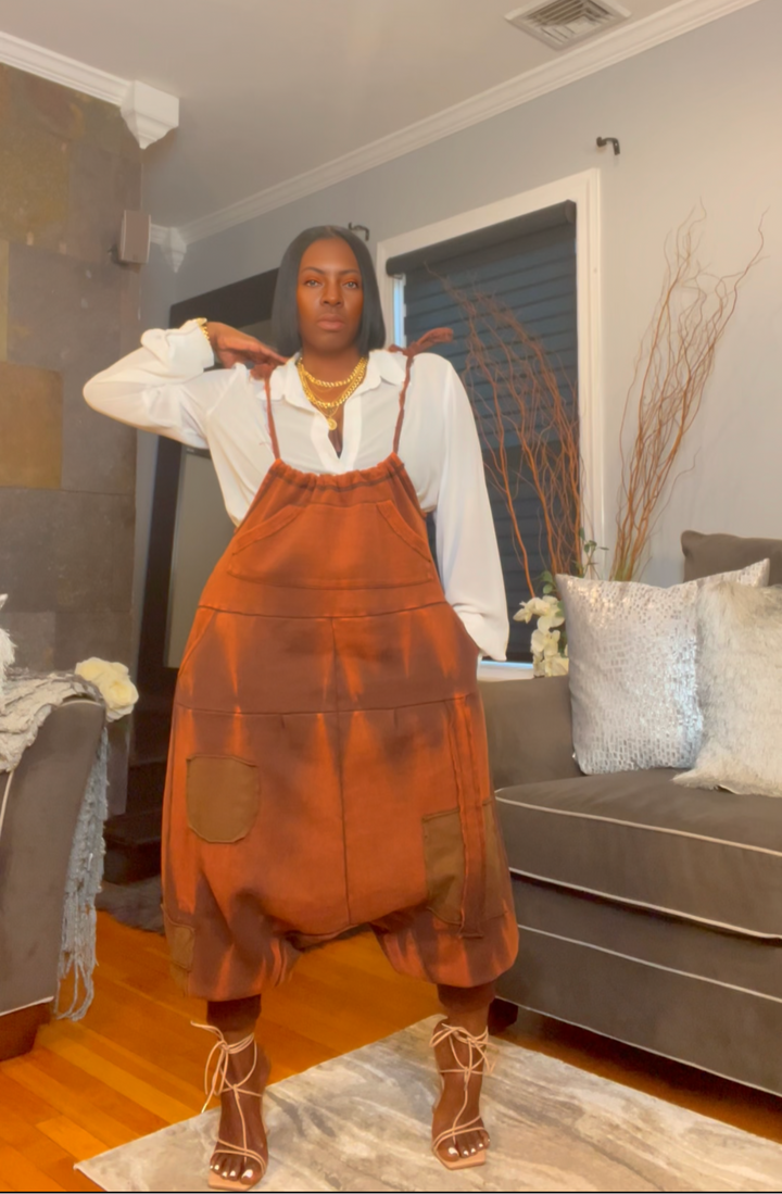 The "Jahzara" Oversized Harem Jumper in Rust | Pre-Order - Ships Between November 15th - November 30th