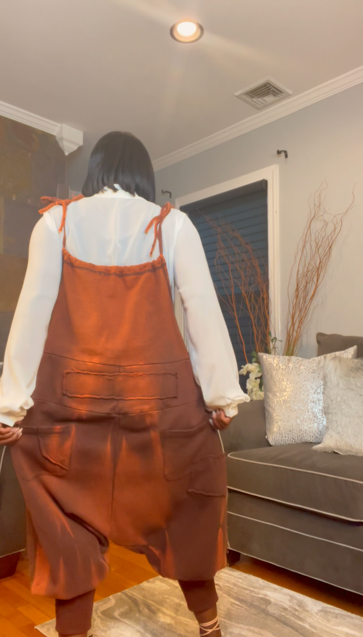 The "Jahzara" Oversized Harem Jumper in Rust | Pre-Order - Ships Between November 15th - November 30th