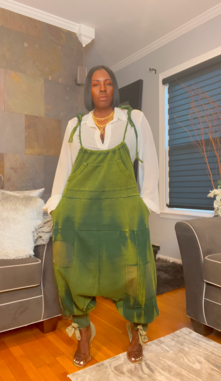 The "Jahzara" Oversized Harem Jumper in Green | Pre-Order - Ships Between November 30th - December 8th