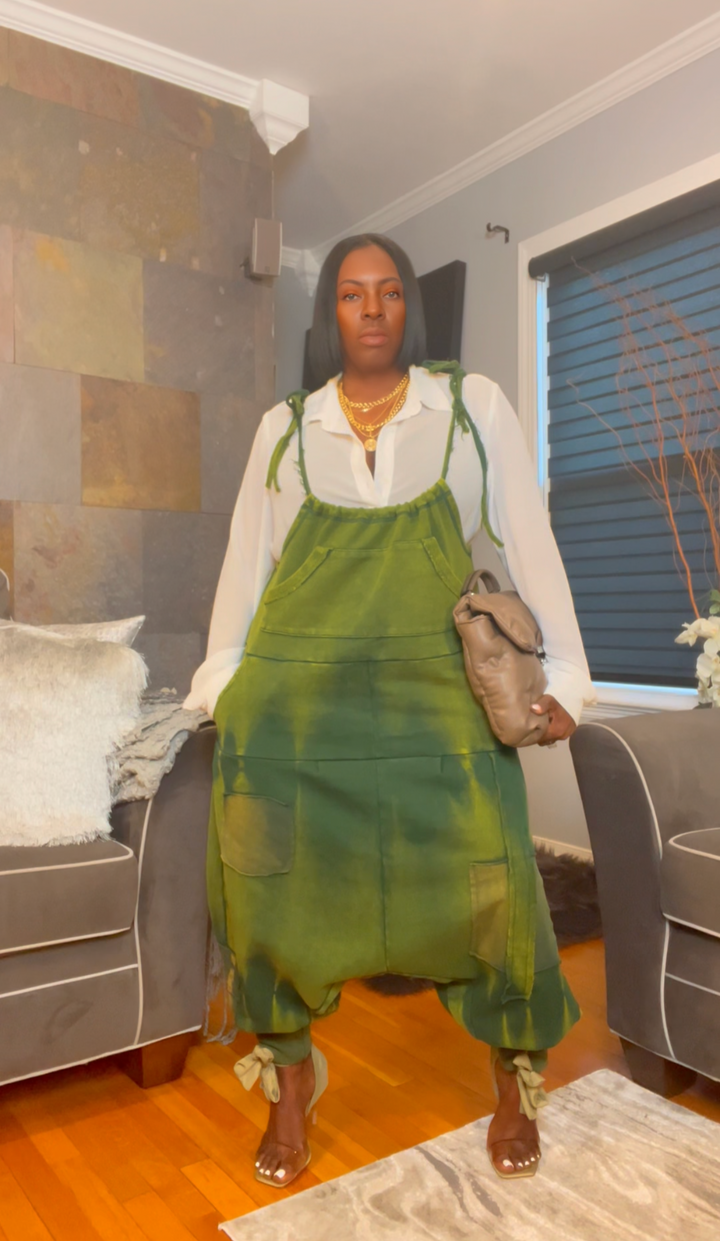 The "Jahzara" Oversized Harem Jumper in Green | Pre-Order - Ships Between November 30th - December 8th