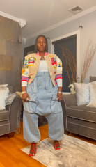 The "Nikki" Oversized Overalls in Light Wash | Ready to Ship