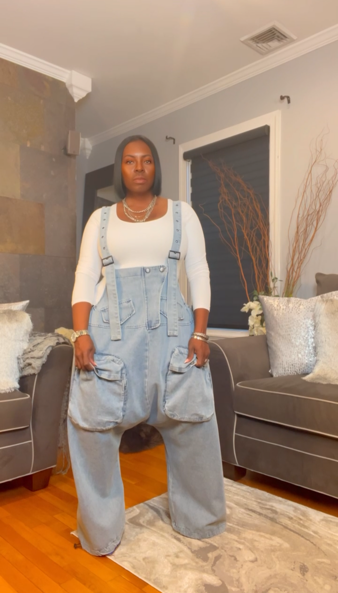 The "Nikki" Oversized Overalls in Light Wash | Last Stock🔥Ships Next Day