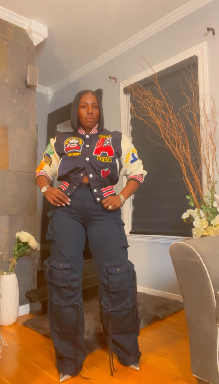 The "Maelani" Denim Cargo In Navy | Ready to Ship