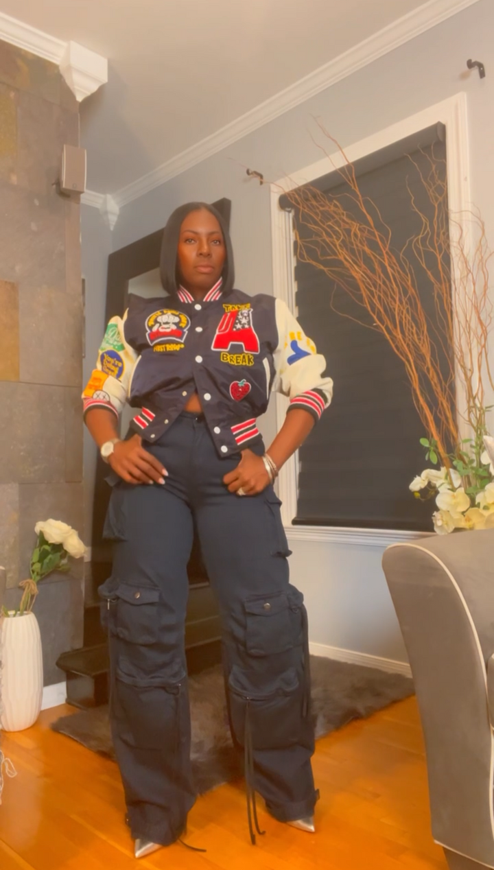 The "Maelani" Denim Cargo In Navy | Ready to Ship