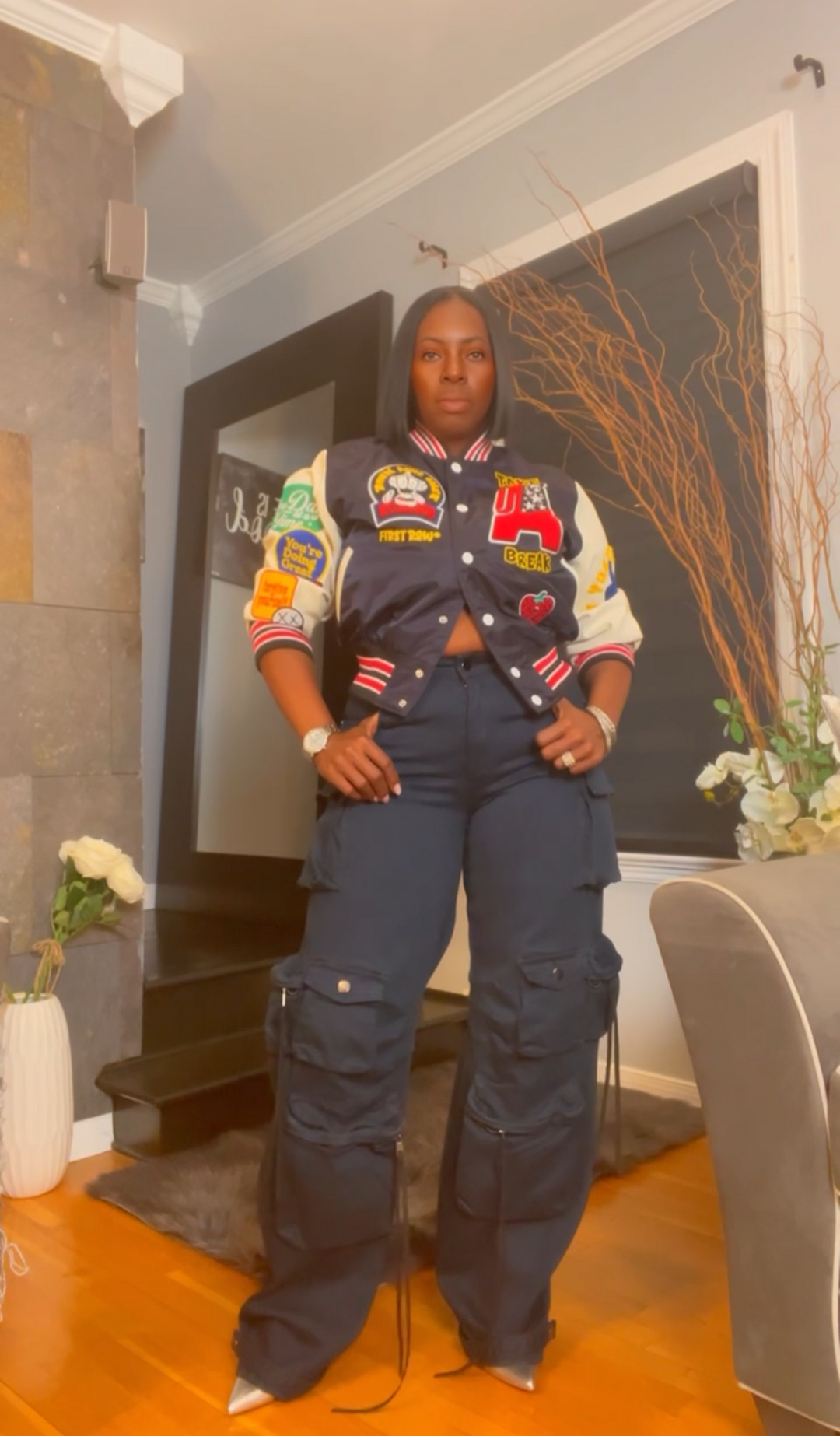 The "Maelani" Denim Cargo In Navy | Ready to Ship