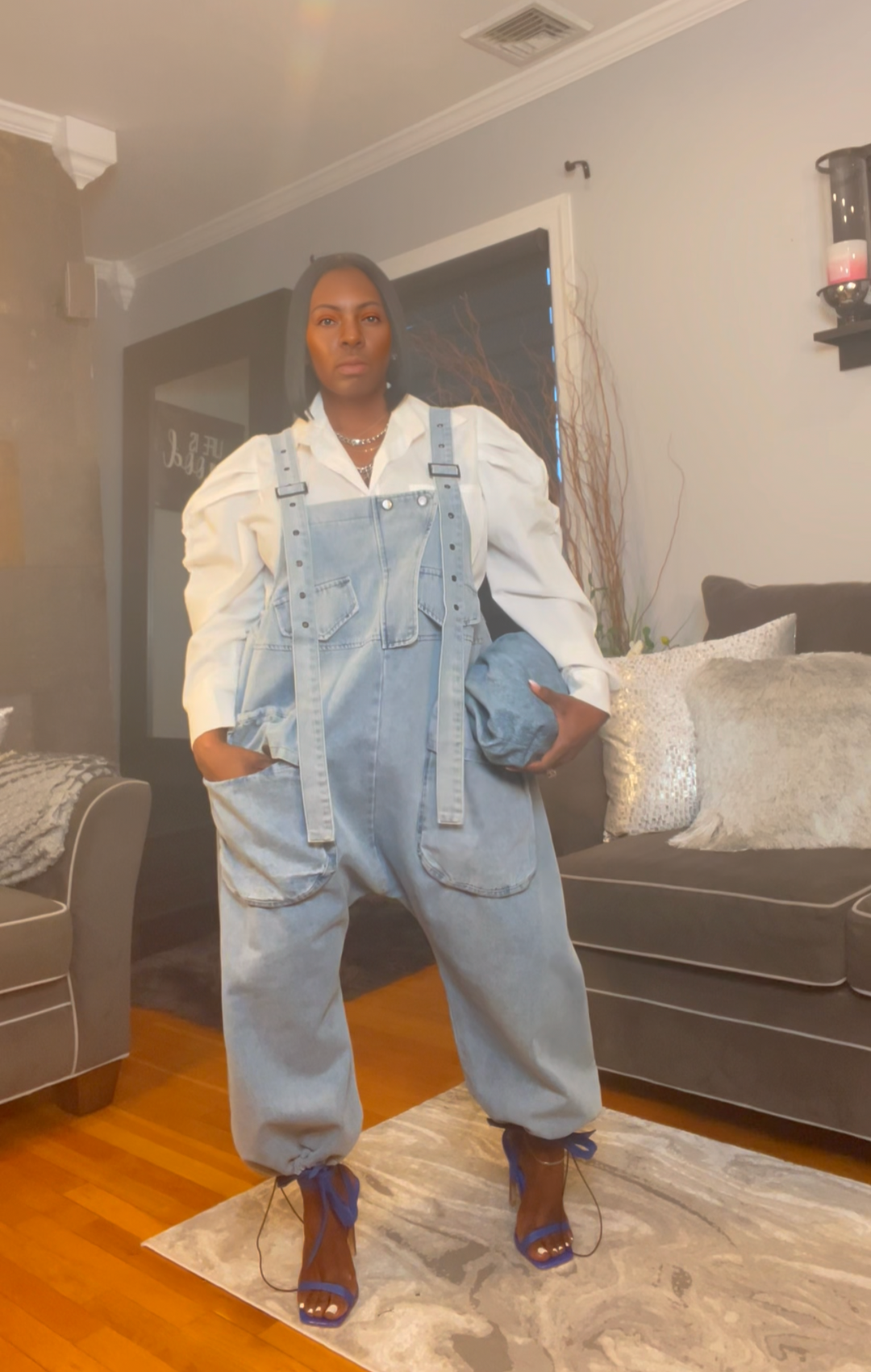 The "Nikki" Oversized Overalls in Light Wash | Last Stock🔥Ships Next Day