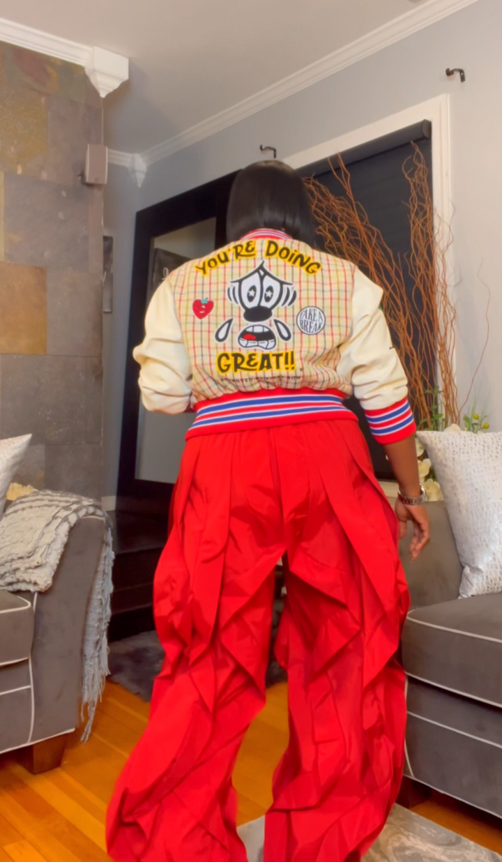 The "Shakyra" Wavy Pants in Red | Ready to Ship