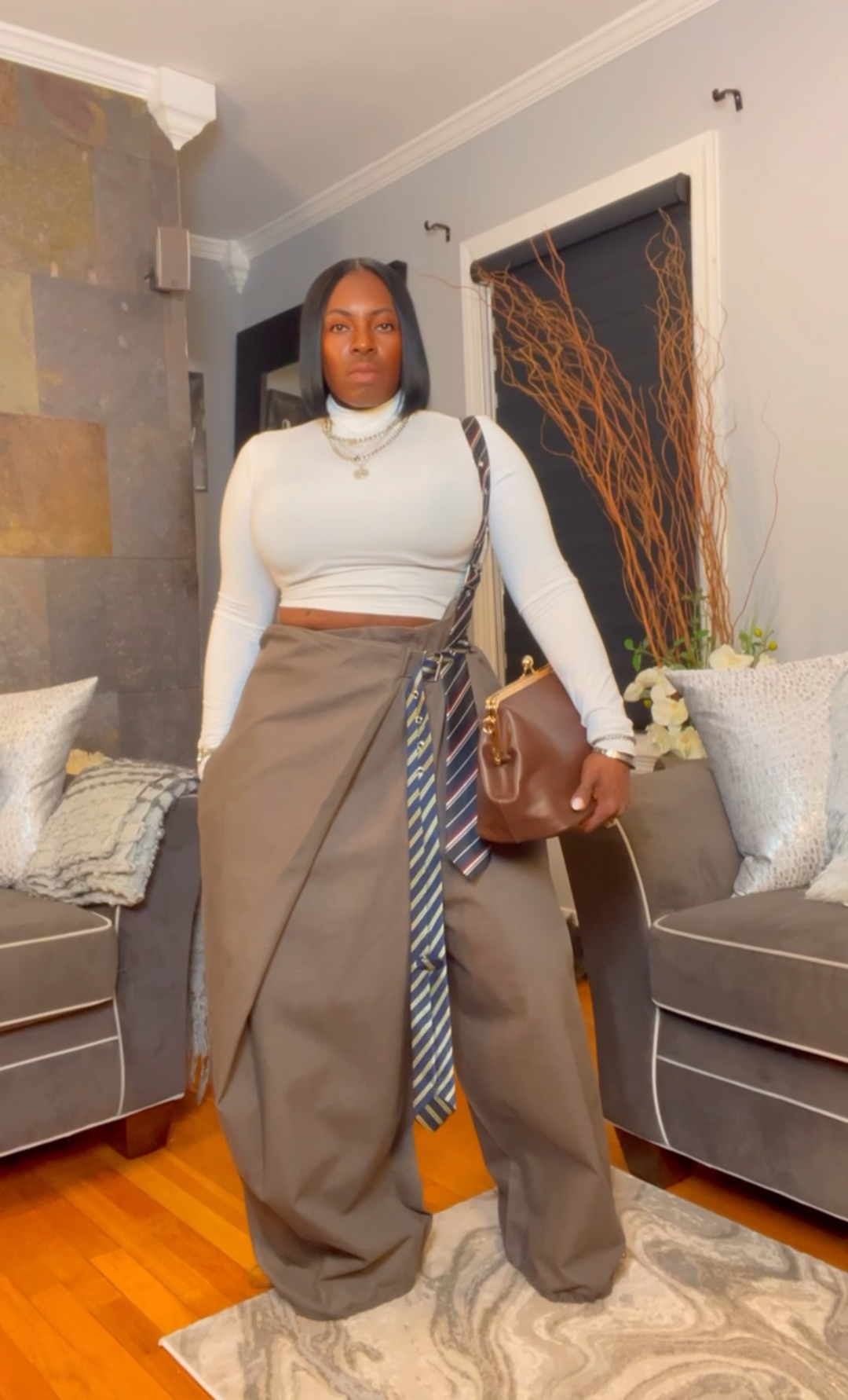 The "Shanice" 2.0 Oversized Asymmetrical Jumper in Army Green | Ready to ship