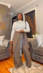 The "Shanice" 2.0 Oversized Asymmetrical Jumper in Army Green | Free Shipping Included
