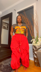 The "Shakyra" Wavy Pants in Red | Free Shipping Included