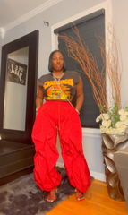 The "Shakyra" Wavy Pants in Red | Free Shipping Included