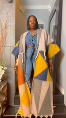 The "Material Girl" Long Kimono Sweater in Multicolor 5 | Pre-Order - Ships Between June 10th and June 15th