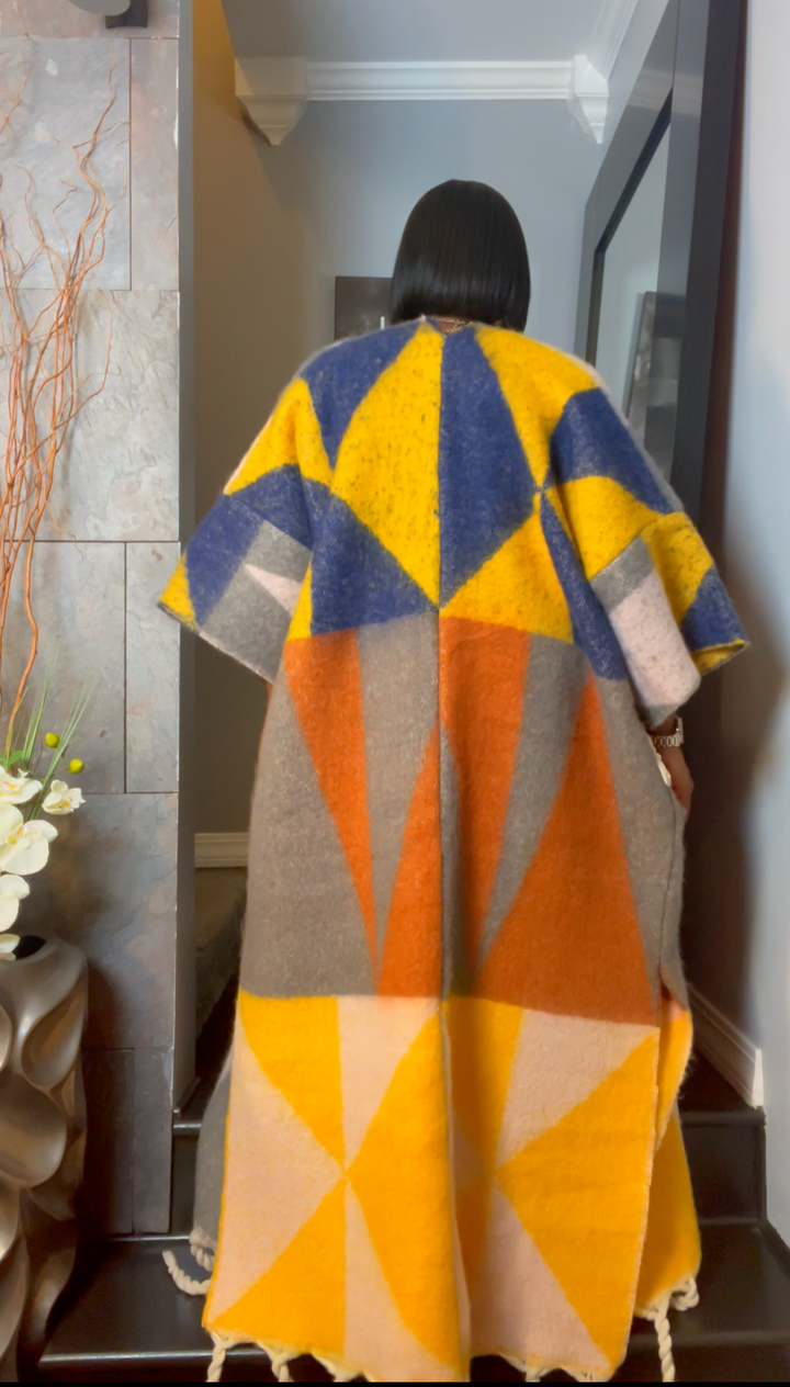 The "Material Girl" Long Kimono Sweater in Multicolor 5 | Pre-Order - Ships Between June 10th and June 15th