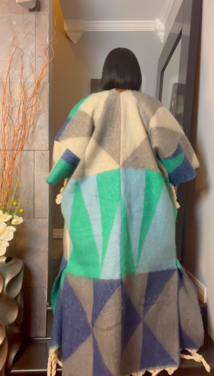 The "Material Girl" Long Kimono Sweater in Multicolor 3 | Ready to ship