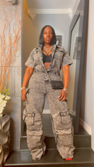 The "Nikora" Cargo Jumper in Charcoal | Free Shipping Included