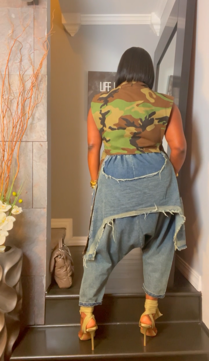 The "Zaihlani" Distressed Harem Jeans in Blue | Free Shipping Included