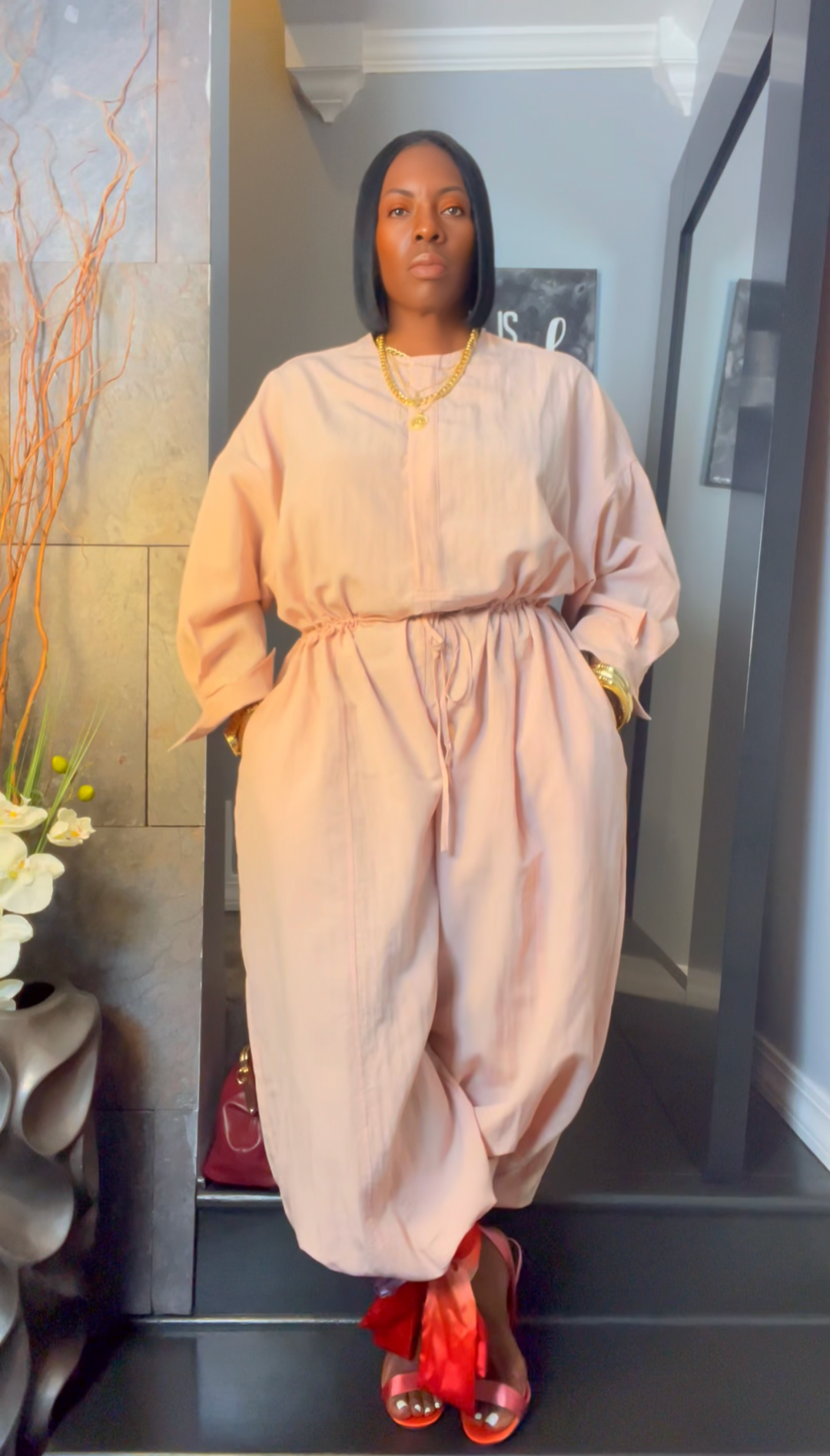 The "Nyelle" Oversized Jumper in Blush | Pre-Order - Ships Between June 15th and June 20th