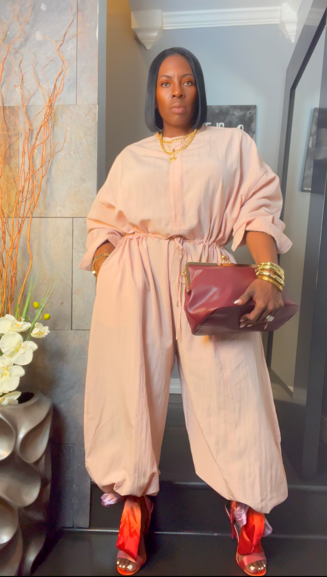 The "Nyelle" Oversized Jumper in Blush | Pre-Order - Ships Between June 15th and June 20th
