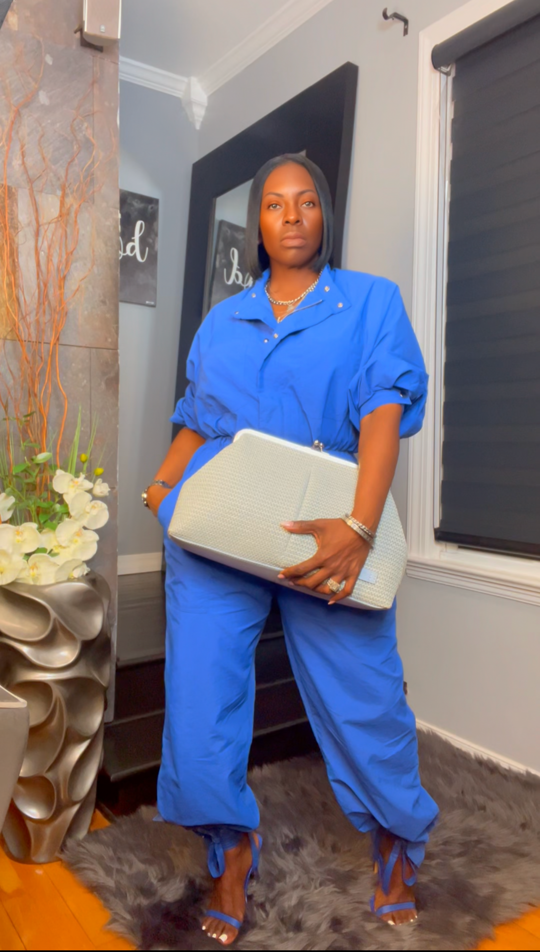 The "Zariah" Oversized Statement Clutch in Ice Blue | Free Shipping Included